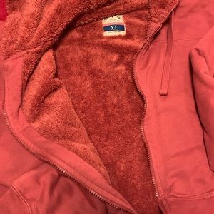 Sherpa lined zip sweater